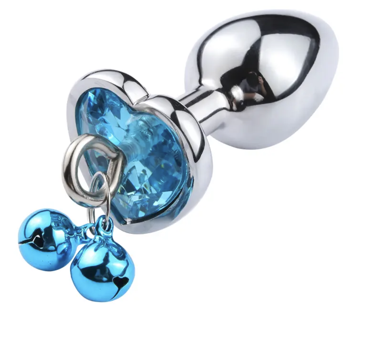 Plug anal metalico joya corazon cascabel Talla S
